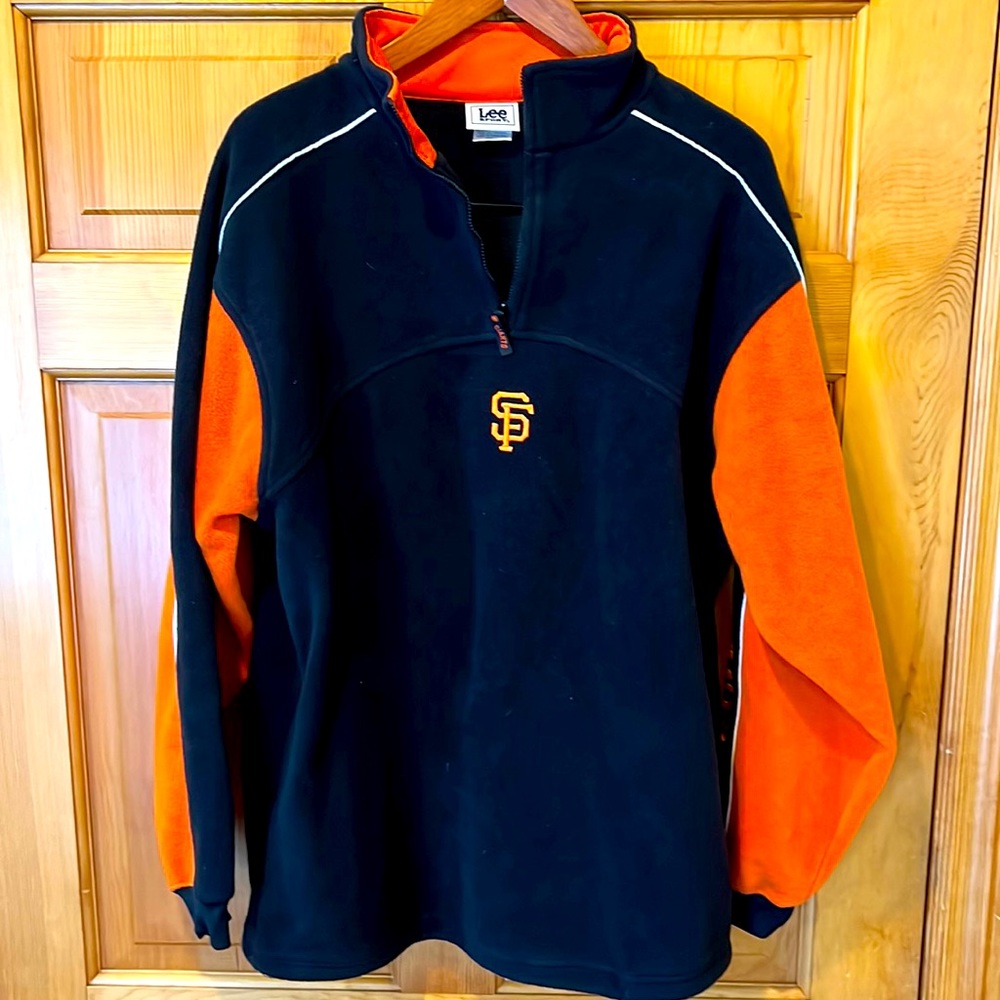 Vintage San Francisco Giants MLB size large fleece 1/4 zip pullover.